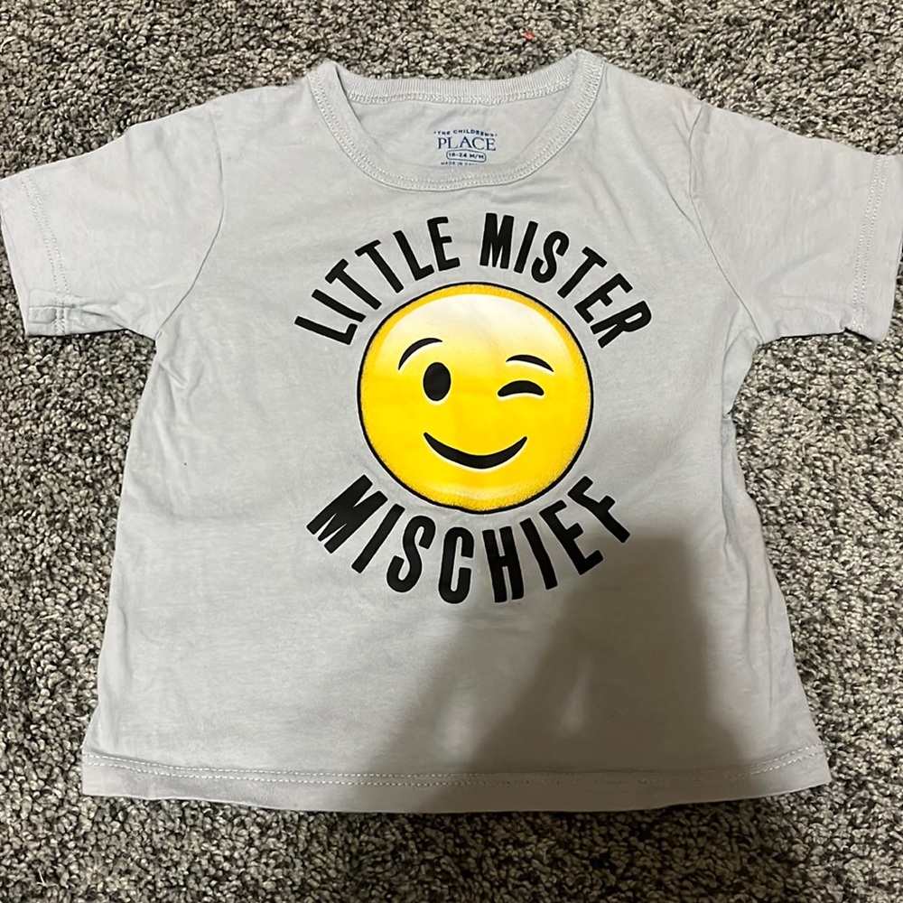Grey boys tee shirt.